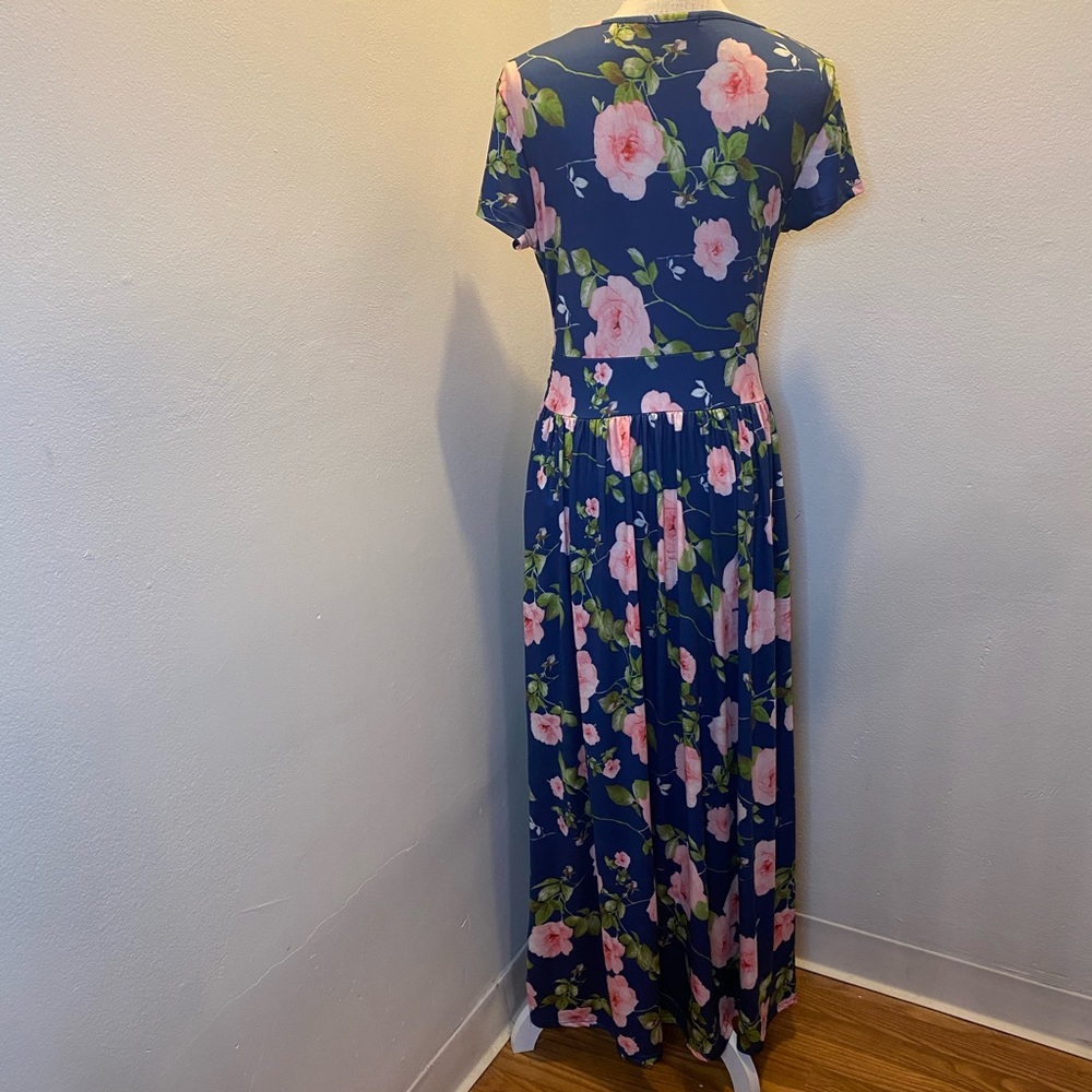 Ouges Blue Floral Maxi Dress - image 8